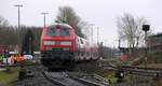 DB 218 453-9 mit RE6 nach Hamburg Einfahrt Niebüll.