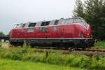 V200 007 beim rangieren im Gbf Bereich des Niebüller Bahnhofes anlässlich der Niebüller Dampf(Diesel)-Tage am 04.08.2012.