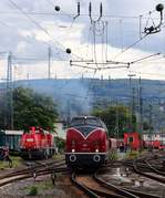 DB V200 116/1221 116-7 beim  abdieseln  während der Parade im Museum Koblenz-Lützel.