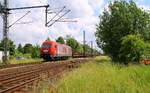 OHE 270081 oder 223 102-5 mit Laas Leerzug auf dem Weg nach Flensburg-Weiche zwecks Holzaufnahme.