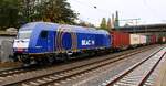 BRLL 223 012-6, REV/219/15.09.22 mit Containerzug. HH-Harburg 29.10.2022