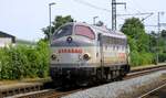 Strabag MY 1147 oder 227 007-2 (REV/BRS/27.07.15) auf dem Weg nach Pattburg um einen Bauzug abzuholen.