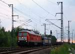 Gegen 21:20h dann kam der dritte Umleiterzug der EZ 47420 aus Husum mit der Zuglok 232 201-4(REV/BCS X/25.08.07, Verl/LMR/31.08.15)durch Jübek gedieselt.