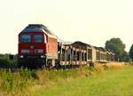 Zum ersten Mal unterwegs eine der Reserveloks, DB 233 040-5(REV/BCS X/13.09.10) mit dem EZ 47421(Esbjerg-Maschen)aufgenommen von einem Feld aus zwischen den Bü's Jyderupweg und Kamper Weg in