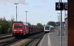 DB 245 021 und Arriva AR 2048 waren gerade auf Rangierfahrt. Niebll 17.05.2020