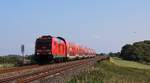 DB 245 004 mit RE6 nach Westerland, Wiedingharder Neuer Koog 01.09.2021