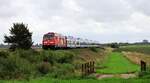 DB 245 004-7 REV/BCS X/22.04.22 mit RE6 nach Westerland jetzt aufgenommen am Bü Triangel.