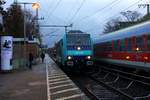 Paribus/NAH.SH 1245 210-0 dieselte am 14.11.2015 solo durch Elmshorn Richtung Husum.