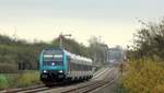 Paribus/NAH.SH/DB 245 212-6 mit RE 6 nach Westerland, Dreieckskoog/Klanxbüll 19.10.19