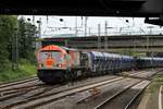 HVLE 250 009-8(REV/Fw513/01.03.13, Verl/HVLE/12.02.20) mit leerem Baustoffzug. HH-Harburg 06.07.2019