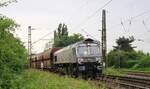 RheinCargo/HGK DE 668  Klaus Meschede  oder 266 068-6 mit Kohlenzug am Gleisdreieck zwischen Mathilde und Oberhausen Osterfeld 09.06.2022