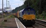 BRLL 266 035-5 mit Containerzug Durchfahrt Brohl am Rhein. 13.09.2023