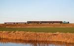 Modellbahngüterzug...1275 850-6 der BUVL mit dem Güterzug von Westerland nach Niebüll aufgenommen bei Klanxbüll am 02.12.2016