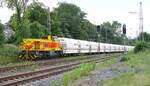 TKSE 549 (1275 116-2 D-EHG) durchfhrt mit einem Kalkzug aus dem Angertal den Bahnhof Ratingen-Lintorf 10.06.2022