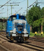 Aus Kiel kommend rollte die nagelneue Vossloh G6 650 004-1 der VPS(Verkehrsbetriebe Peine-Salzgitter)durch HH-Harburg.