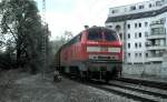 Das bunte Leben der 215 001-9, in Neurot in Neu-Ulm am 24.04.1999.