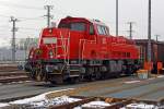   Die 261 031-9 (92 80 1261 031-9 D-DB) der DB Schenker Rail ist am 01.01.2015 beim ICE Bahnhof Montabaur abgestellt.