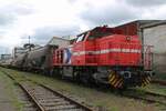 %RheinCargo DH714 steht als Exponat während ein Offener Tur Tag am 21 Septembver 2025 in Neuss am Kaiser.