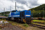 Die SPITZKE G 1206-SR-01 / 275 846-4 (92 80 1275 846-4 D-SLG) der SPITZKE SE (Großbeeren), ex XR 01 der SPITZKE RIEBEL GLEISLOGISTIK, ex V 200 001 der Xaver Riebel Gleisbau, ist am 13 September