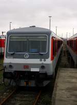 Die SyltShuttlePlus Familie ist vollzählig: VT 628/928 502  Keitum  abgestellt an der LKW Verladung in Westerland auf Sylt.