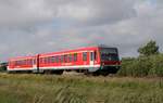 Zweiter Gast der Westfrankenbahn ist der VT 628/928 685 der hier gerade Husum Richtung Tnning/ St.Peter-ording verlsst.