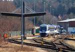 NOB Tankstelle im Bw Husum dahinter abgestellt der VT 728(643 118/618)der NordWestBahn dahinter ein weiterer VT allerdings noch mit der NOB Beschriftung, nicht zu sehen eine der beiden Köf's die