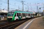 Vectus VT 268 ABp/Bp 648 168-2/668-1 dieselt hier von der Abstellung zum Bahnsteig um später in Doppeltraktion nach Limburg zu fahren.