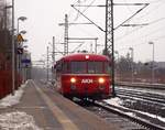 Am letzten Sonntag kam der AKN VT 98 als DPE 32806(Sonderfahrt für eine Hochzeit)durch Schleswig gedieselt.