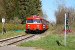 ADE VT 3.09 + VT 3.08 am ehemaligen Bahnhof Arnis-Grödersby 17.04.2022