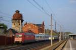 101 112-1 mit dem EC 248 von Krakow Glowny nach Hamburg-Altona in Rathenow.