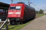 DB 101 011-5 Wartet am 20.08.2011 In HRO HBF auf Neue Aufgaben.