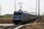 Leider hatte ich nicht so ein gutes Licht wie Mirko auf der Insel Rgen:101 144-0(hinten)mit IC 2213 von Ostseebad Binz nach Stuttgart Hbf bei der Durchfahrt in Sildemow.15.04.2012 