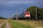 101 025-5  Packendes Sdafrika  mit dem EC 248  Wawel  von Krakow Glowny nach Hamburg-Altona bei Rathenow.