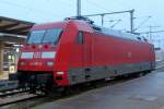 Bei norddeutschen Schmuddelwetter ging es am 02.02.2013 mal kurz zum Rostocker Hbf kaum angekommen habe ich mir gleich 101 082-6 vorgenommen.