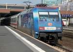 101 070-1 mit IC 2019 von Norddeich Mole nach Stuttgart Hbf )Bei der Ausfahrt im Dsseldorfer Hbf.08.06.2013  