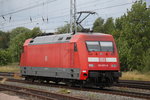 101 077-6 beim Rangieren im Rostocker Hbf.01.07.2016