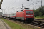 101 126-1 mit IC 2184(Hannover-Binz)bei der Einfahrt im Rostocker Hbf.29.07.2016