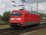 101 074-3 beim Rangieren im Rostocker Hbf.30.07.2016