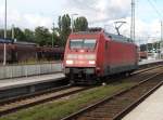 101 035 als Lz von Binz nach Stralsund am 27.August 2010,wo Sie am Abend den EC 378 Wien-Binz ab Stralsund bernahm.