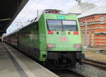 101 088 (DEVK)stand am 15.03.2026 im Rostocker Hbf.