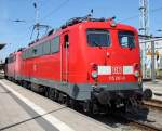 115 261 stand mit frischer HU vom 15.03.2014 im Rostocker Hbf.08.08.2014