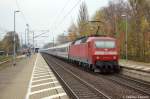 120 108-6 mit dem IC 2310 von Frankfurt(Main) Hbf nach Westerland(Sylt) in Elmshorn.