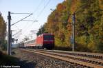 120 101-1 mit dem IC 1995 von Berlin Sdkreuz nach Stuttgart Hbf, bei Nennhausen.