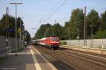 120 119-3 mit dem AZ 13371 von Hamburg-Altona nach Alessandria, bei der Durchfahrt in Bienenbüttel.