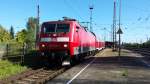 Am 11.10.2015 war die 120 205 am RE 1 nach Hamburg Hbf im Bad Kleiner Bahnhof 