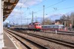 120 501-2 DB Systemtechnik GmbH mit dem Messzug 92019 von Tangerhtte nach Stendal in Stendal.