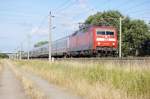 120 146-6 mit dem IC 2242 nach Mnster(Westf)Hbf zwischen Growudicke und Rathenow.