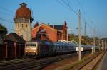 120 159-9  175 Jahre Deutsche Eisenbahn  mit dem IC 140 nach Schiphol (Airport) in Rathenow.