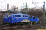 EVB 140 866 & EVB V254 abgestellt in Hamburg-Harburg auf Gleis 185 am 02.04.2015