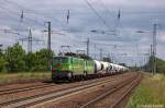 60 (142 128-8) & 61 (142 118-9) EGP - Eisenbahngesellschaft Potsdam mbH mit dem (DGS 95131) von Berlin Greifswalder Strasse nach Deuna Zement Werkbahnhof, bei der Durchfahrt in Saarmund.